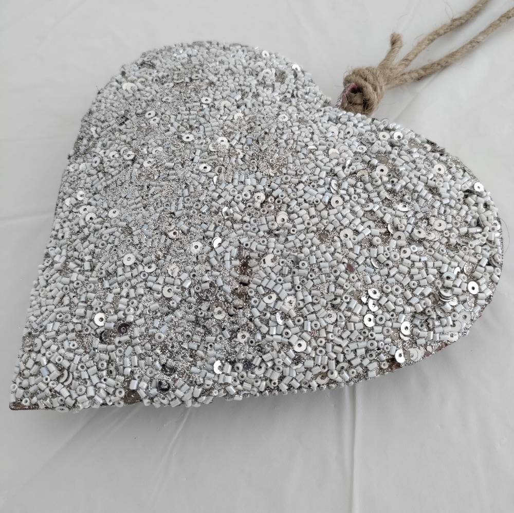 Silver Heart Hanging